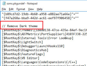 SQL Server Management Studio Dark Theme Edit