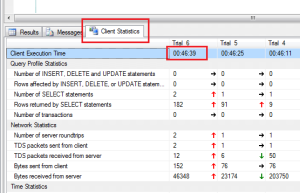 Show Query Execution Time Client Stats